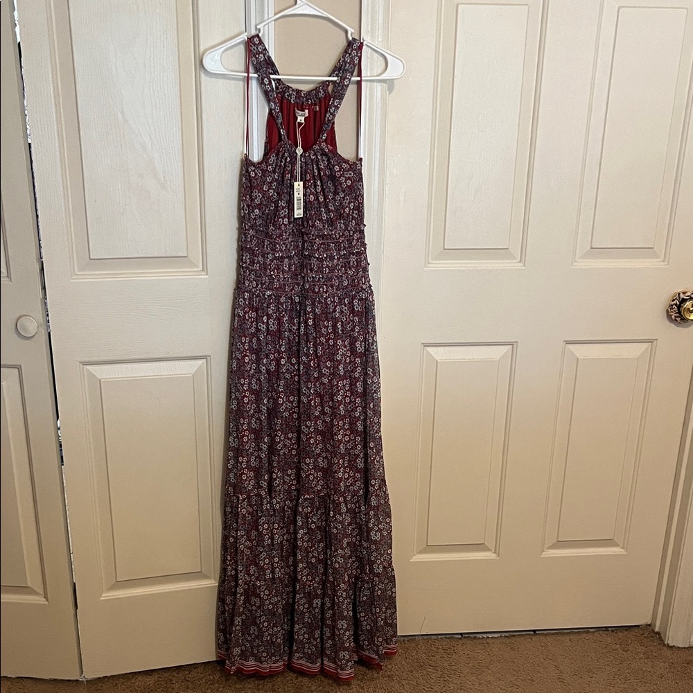 Max Studio Red Floral Maxi Dress
